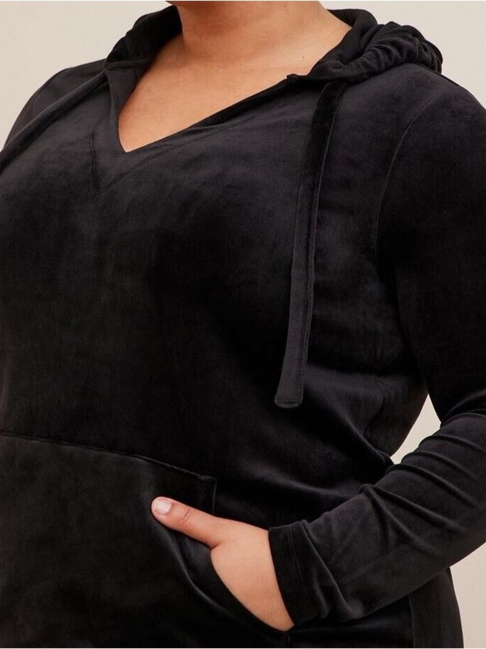 torrid Sleep Black Velvet V-Neck Top